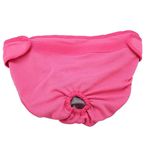 Dog Cotton Underwear Pants, Female Dog Physiological Pants Sanitary Diaper Breathable Cotton Suspender Short Pants(L)