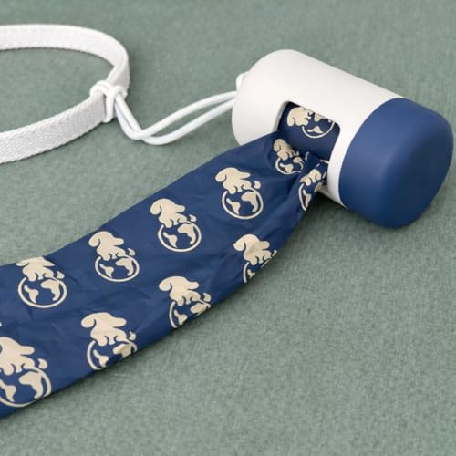 Dog Poop Bag Holder [2-Pack] | With 30 Extra-thick Dog Bags for Poop | Waste Bag Dispenser with Premium Soft-Touch Coating | Enlarged Dispense Opening, Stylish Color-Block Design (Arctic Midnight) - color: Arctic Midnight