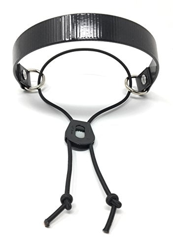 Waterproof Black High Flex E Bungee Sure Fit Quick On/Off Full Grip E Collar Strap- 1 Inch Wide- Dogtra ARC