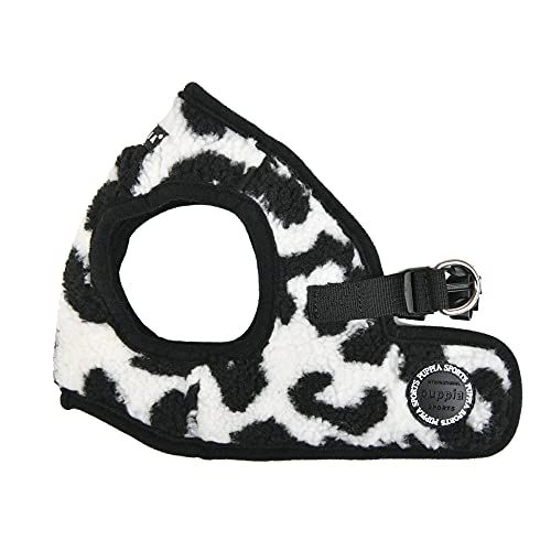Puppia Serval Vest Dog Harness Step-in Warm Winter Leopard Pattern for Small and Medium Dog, Black, Medium - color: BLACK, size: Medium