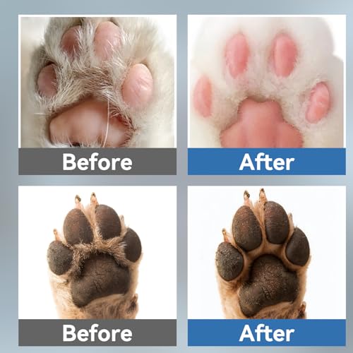 Dog Paw Trimmer, Pet Hair Trimmer with LED Light, 18mm Wide Head, 35dB Low Noise, Dual-Speed Waterproof USB Rechargeable Pet Hair Shaver for Dogs Cats Trimming Paws, Ears, Face, Rump, Eyes and Butt