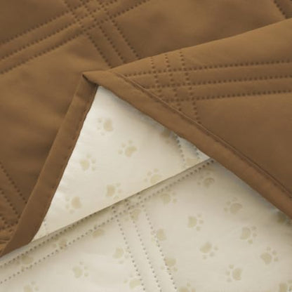 Ameritex Waterproof Dog Bed Cover Pet Blanket with Anti-Slip Back for Furniture Bed Couch Sofa - color: Camel, size: 30x60 Inch (Pack of 1)