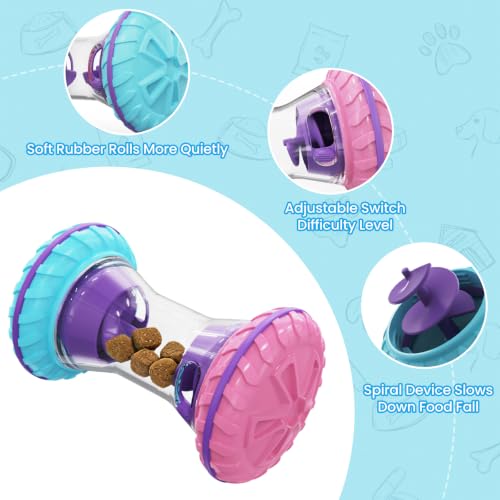 BoYoYo Interactive Dog Toys, Dog Puzzle Toys for Smart, Dog Enrichment Toy to Keep Them Busy, Rose - color: Rose