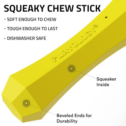 Playology Dog Toys | Squeaky Chew Stick for Large Dogs | Chicken Scented Jumbo Fetch Toy | Squeaky Dog Chew Toy - size: Jumbo, style: Chicken