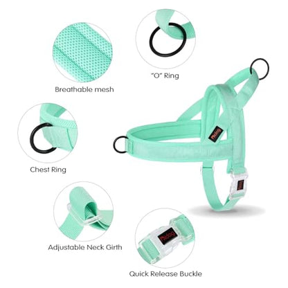 Didog No Pull Dog Harness with Breathable Mesh Padded, Quick Fit & Easy on Dog Vest Harness for Small Medium Large Dogs Training Walking(Green,M) - color: Green, size: M:Chest 22-27", Fit 28-50 lbs