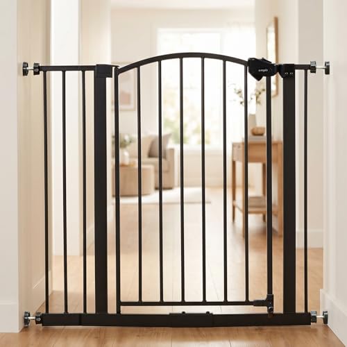 Regalo Safety 30-35” Extra Wide Baby Gate for Doorways & Bottom of Stairs, Pressure Mounted Walk-Through Gate for Babies, Toddlers & Pets, Bronze - color: Bronze - 30-35"w X 30"h