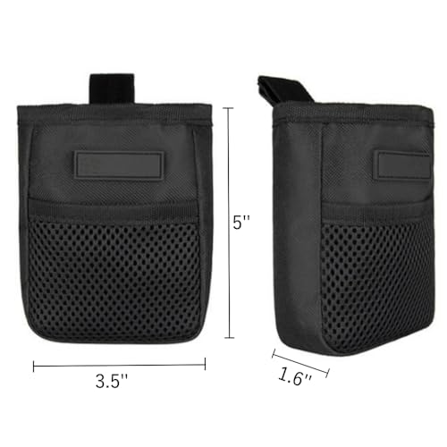 Dog Training Treat Pouch Small Portable Dog Treat Pouch Bag with Clip Pet Bait Snack Reward Puppy Training Container Food Treat Feeding Holder Mini Dog Treat Tote Waist Bag for Pet Training Walking - color: Black