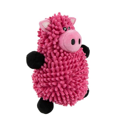 goDog Mopz Pig Squeaky Plush Dog Toy, Chew Guard Technology - Pink, Large - color: Pig Pink, size: Large