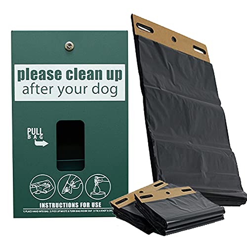 Standard Low Profile Dog Waste Station/MittN Bag™ System_Square Can(Matte Green)