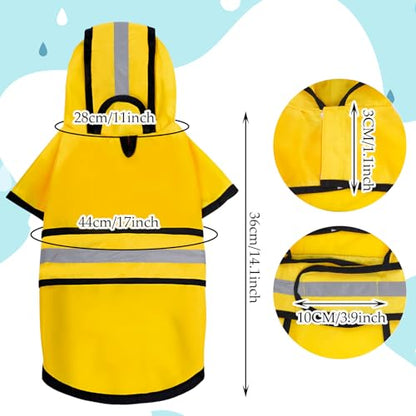choyaxo Dog Raincoat Dog Rain Jacket with Hooded for Small Medium Dogs - size: Large