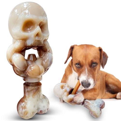 Fuufome Tough Dog Toys for Aggressive Chewers: Indestructible Dog Chew Toys-Upgraded Bully Stick Holder & Chew Toys-Super Chewers Toys for Large,Medium,Small Breeds - color: White