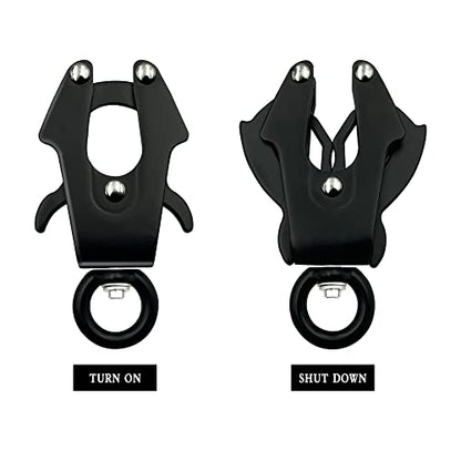 2 Pcs Frog Clip Dog Leash Clasp 360 Degree Swivel Clip Heavy Duty Quick Release and Locking Dog Leash Buckle for Linking Pet Collar (Small) - size: Small