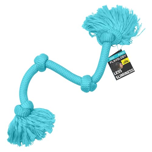 Playology Dog Toys | Dri-Tech Rope Tug of War Dog Toy for Tough Chewers | Peanut Butter Scented Mega Size Tug Rope Toys for Extra Large Dogs - size: Mega, style: Peanut Butter