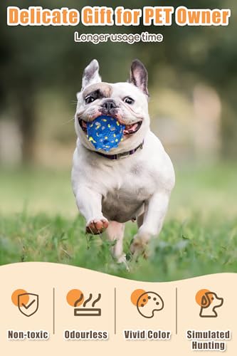 Moonorange 3.7'' Dog Balls for Dogs Aggressive Chewers Indestructible Tennis Durable Bouncy Interactive Dog Toy Balls for Fetch Game Floating Balls (White Large) - color: White-Large