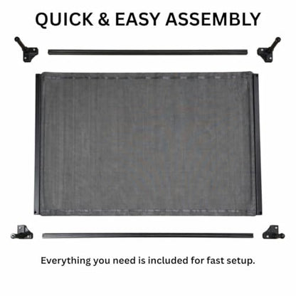 Elevated Dog Bed, Dog Cot for Medium Dogs, Aluminum Frame with Chew-Resistant PVC Fabric, Supports Up to 150 lbs, Indoor and Outdoor Use, Hardware Included, 42" x 30" x 7" - size: Medium
