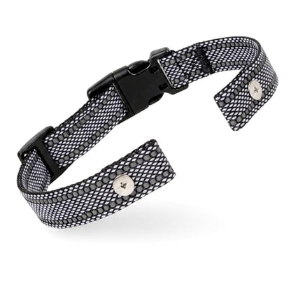 Collar Replacement Strap, Reflective Replacement Nylon Collar Strap Dog GPS Training Bark Receiver Collars, Durable Adjustable E Collar Straps for Small Medium Large Dogs，Black Reflective dots - color: Black Dot