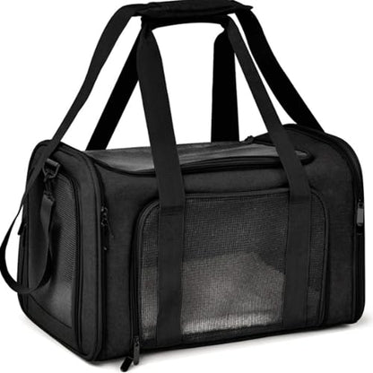 Movelo, Pet Carrier with Two Entrances – Top & Side Opening Soft-Sided Travel Carrier for Cats & Small Dogs up to 25 lbs – Airline Approved, Mesh Ventilation, Removable Pad & Shoulder Strap