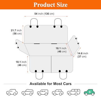 ICWEIMEI Dog Car Seat Cover, Waterproof Back Seat Covers for Dog Travel Non-Slip Pet Car Seat Protector Pet Car Seat Cover for Cars Trucks SUV - color: Black