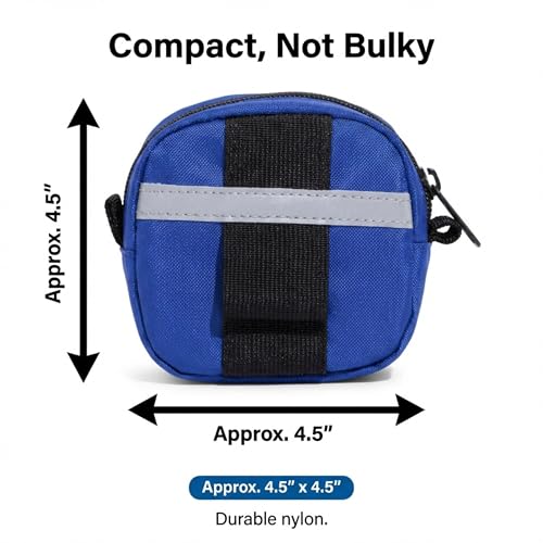 Gracie To The Rescue Leash Bag, Compatible with flexi retractable leash, treat and poop Bag Holder for leash, Waste Bag Holder (Blue) - color: Blue