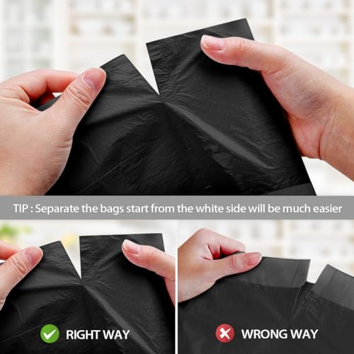 2 Gallon 120 Counts Strong Drawstring Trash Bags Garbage Bags by RayPard, Small Trash Bin Liners for Home Office Kitchen Bathroom Bedroom, Black - style: 120-2 Gallon-Black