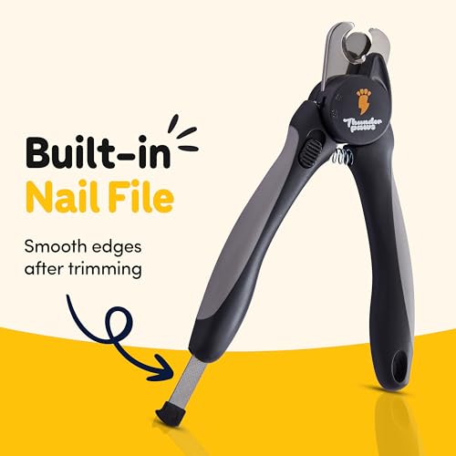 LED Dog Nail Clippers with Light Illumination, Trimmers with Protective Guard, Safety Lock and Nail File - Suitable for Large and Small Dogs & Cats (Grey) - color: Grey, size: Medium-Large (LED)