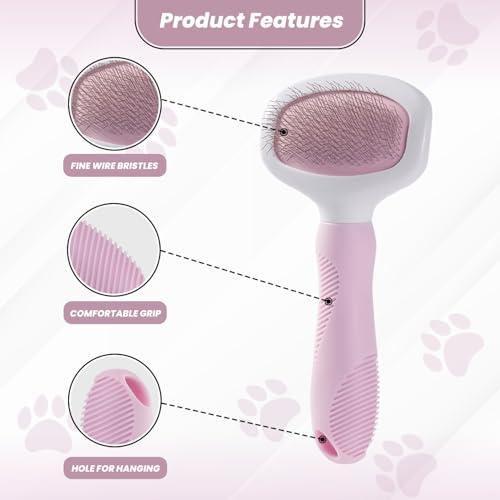 Small Slicker Brush for Grooming - Slicker Brush for Dogs and Cats can act as Deshedding Pet Tool for Healthy Coat Maintenance and Suitable for Short and long Haired Dogs - size: Small Poodle