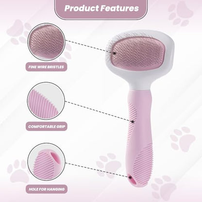 Small Slicker Brush for Grooming - Slicker Brush for Dogs and Cats can act as Deshedding Pet Tool for Healthy Coat Maintenance and Suitable for Short and long Haired Dogs - size: Small Poodle