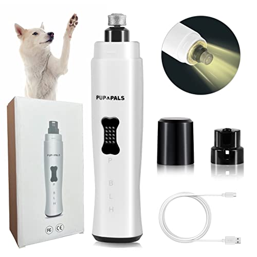 Dog Nail Grinder with 5 LED Shadow Free Light, Dog Nail Trimmer Protect Pet Paws from Over Grinding with 2 Speed Super Power Motor for Small, Medium and Large Dogs & Cats Paws Grooming - color: Grinder