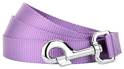 Country Brook Petz - Vibrant 17 Color Selection - Heavyduty Doublehandle Nylon Leash (6 Foot, 3/4 Inch Wide, Lavender) - color: Lavender