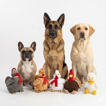 Fuzzl Plush Super Soft Cheeky Chicken Dog Toy & Comforter – Cuddly Plush with Squeaker, Gentle Dog Toy for Puppies & Small to Medium Dogs - style: Cheeky Chicken