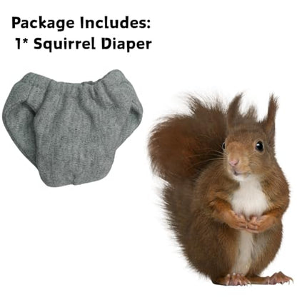 Washable Squirrel Diapers - Extra Small Reusable Pet Cloth Diapers Highly Absorbent Leak-Proof Urine Wet Pants with Adjustable Waistline for Indoor Squirrel (Grey, M (3.9" - 6.3"), Count, 1) - color: Grey