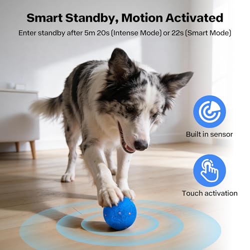 Pet Prime Interactive Dog Ball Toy,Automatic Bouncing Ball with Motion Activated,Moving Dog Toy for Medium and Large Dogs,2 Play Modes for Mental Stimulation and Keep Them Busy