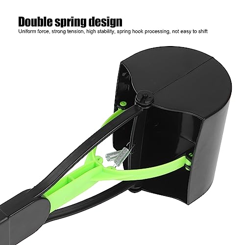 Pet Pooper Scooper, 23.7 Heavy Duty Dog Pooper Scooper, Long Handle Poop Picker Upper, Portable Pet Waste Grabber for Yard, Grass, Dirt, Double Spring, Dog Supplies (Green+Black)