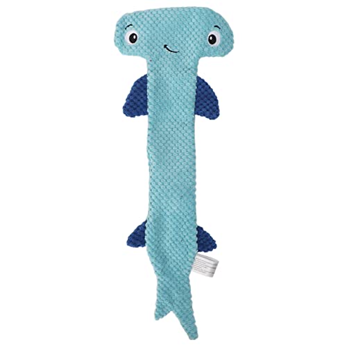 Dog Squeaky Toy, Stuffing Free Teeth Training Interactive Cute Plush Dog Chewing Toy, Squeaky Toys for Teeth Grinding Relieving Boredom Small Medium Large Dogs(Blue) - color: Blue