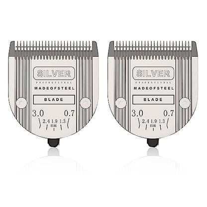 5 in 1 Replacement Blades Compatible with WAHL Bravura .Chromado，Creativa，Figura Dog Clippers for Dogs Grooming（2 Packs - color: Silver