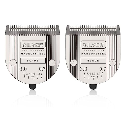 5 in 1 Replacement Blades Compatible with WAHL Bravura .Chromado，Creativa，Figura Dog Clippers for Dogs Grooming（2 Packs - color: Silver