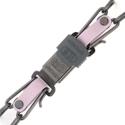Herm Sprenger Black Stainless Steel Dog Collar with Quick Release ClicLock Buckle and Biothane Insert Training Collar Made in Germany (Pastel Purple, 23in x 3.2mm(Neck Size up to19-20in)) - color: Pastel Purple, size: 23in x 3.2mm(neck size up to19-20in)