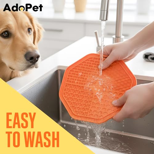 Slow Feeder Dog Bowl with Silicone Lick Mat, Non-Slip Dual Feeding Station for Dogs, Slow Eating Bowl to Help Reduce Fast Eating, Removable Lick Pad (Yellow) - color: Yellow