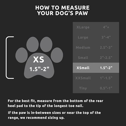 PawZ Rubber Dog Boots for Small Paws - All-Weather Waterproof Dog Shoes, Anti-Slip Traction for Rain, Snow, Mud & Hot Pavement - Pull-On Dog Booties, Black - X-Small (1.5"-2") - Pack of 12 - size: XS