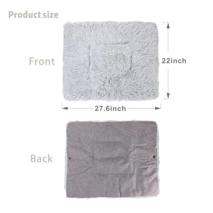 Large Plush Pet Bed - Cozy, Versatile, and Machine Washable Dog Bed, Convertible from a Snug Round Nest to a Flat Pet Mat for Ultimate Comfort and Warmth