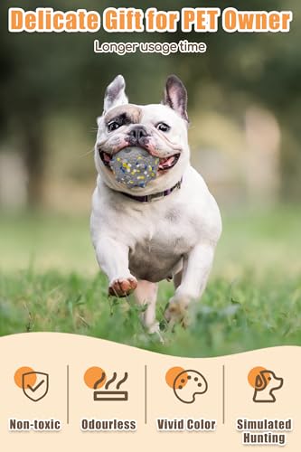 Moonorange 1.96'' Dog Balls for Dogs Aggressive Chewers Indestructible Tennis Durable Bouncy Interactive Dog Toy Balls for Fetch Game Floating Training(Grey Small) - color: Grey-Small