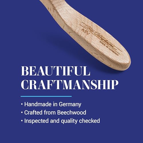 Chris Christensen Mark V Triangle Slicker Brush for Dogs, 12mm Pins, Groom Like a Pro, Handcrafted Lightweight Beechwood Ergonomic Handle, Stainless Steel Pins, A5V. Made in Germany. - size: Mark V Triangle