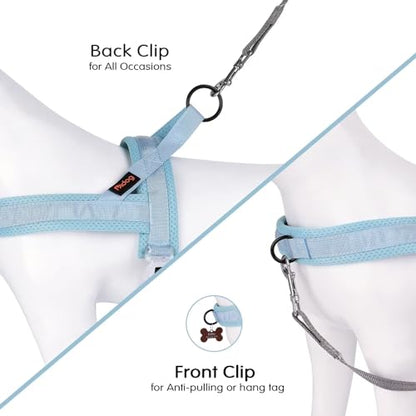 Didog No Pull Dog Harness with Breathable Mesh Padded, Quick Fit & Easy on Dog Vest Harness for Small Medium Large Dogs Training Walking(Blue,XS) - color: Blue, size: XS:Chest 15-19", Fit 8-17 lbs