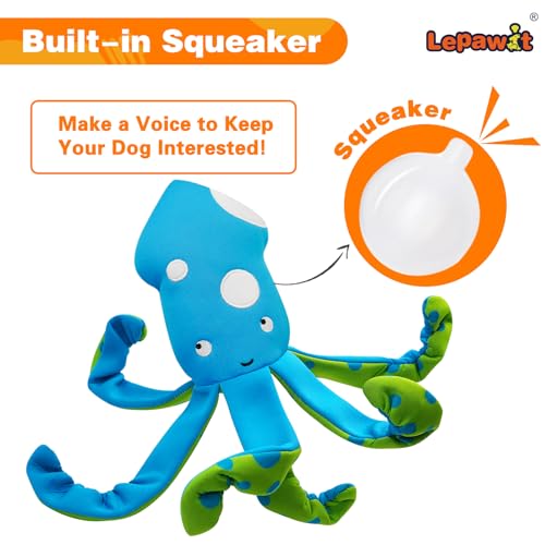 Squeaky Dog Toys, Floating Dog Toys for Indoor or Outward Play, Interactive Gifts for Small and Medium Dogs - Octopus - style: C-Octopus