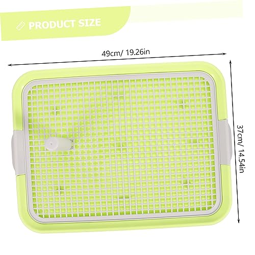 Kisangel Dog Pee Pads Mesh Pet Toilet Plastic Puppy Potty Tray Slide Dog Potty Pet Cage - color: Light Green