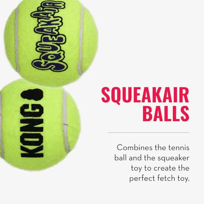 KONG Cozie Marvin Moose & SqueakAir Balls (3 Pack) - Dog Fetch & Chew Toys for Fun - Soft Toy Moose for Indoor Play - Durable Dog Toy Balls for Outdoor Play - for Medium Dogs - size: Medium
