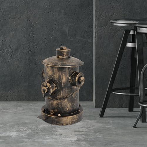 DouSeiAi Retro Fire Hydrant Trash Can - 1.3 Gallon Metal Garbage Bin with Foot Pedal & Removable Inner Bucket, Heavy-Duty Indoor/Outdoor Waste Can for Garden, Patio, Park, Kitchen and Dog Waste, - color: Bronze