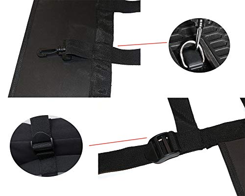 Pet Net Vehicle Safety Mesh Dog Barrier for Jeep Wrangler JK JL 4-Door 2007-2026, Fits Behind Rear Seat, Suitable for Medium, Large Pets, Easy to Install