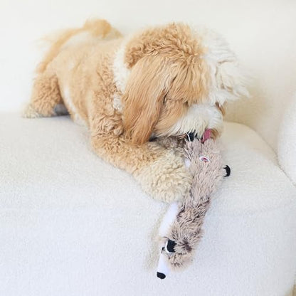 SPOT Skinneeez Extreme Quilted Raccoon - Durable, Stuffing Free Dog Toy with 4 Layers of Diamond Stitched Fabric & 2 Squeakers- Ideal for Small & Medium Aggressive Puppies and Dogs- 14in - style: Raccoon
