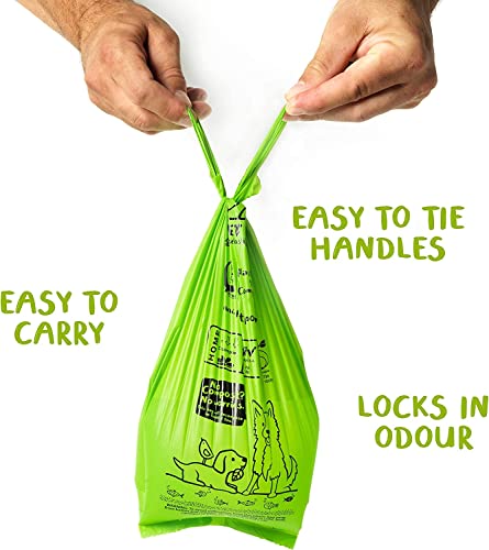 PLANET POOP Home Compostable Dog Poop Bags Extra-long with Handles 240 Un-Scented Pet Waste Bags Plastic Free, Thick Leakproof Plant-Based Doggy Bag, Cats & Dogs Pet Supplies - size: 240 Count (Pack of 1)